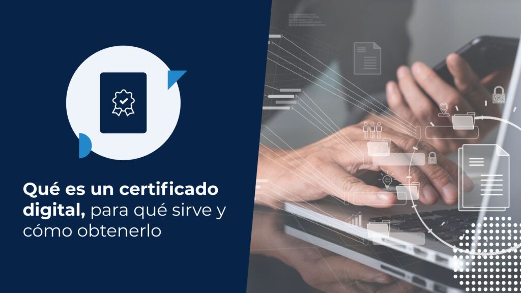 Persona utilizando su computadora para revisar qué es un certificado digital.