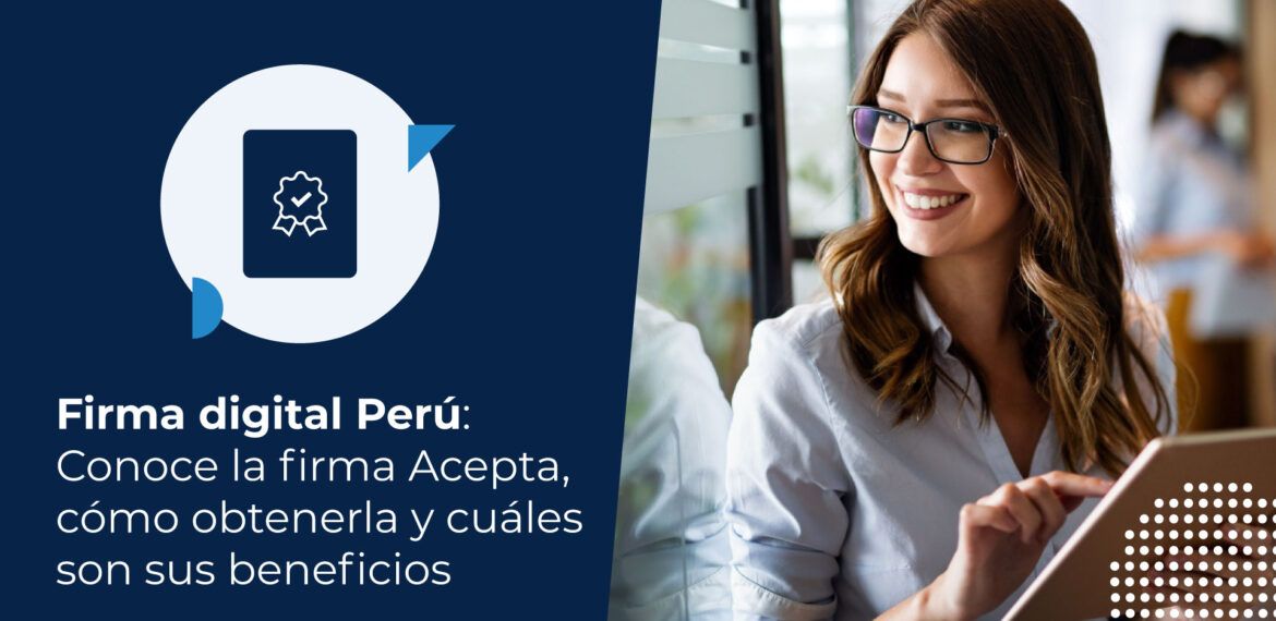 Mujer de negocios buscando cómo usar una firma digital en Perú.