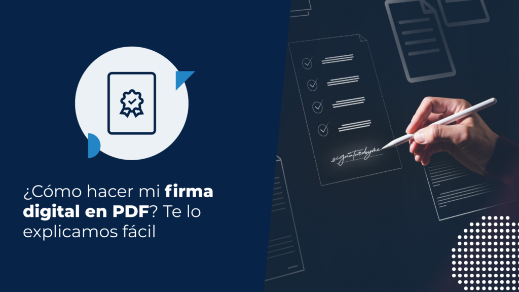 Persona firmando un documento digital con lápiz óptico sobre una pantalla, concepto de firma digital y documentos electrónicos en PDF.