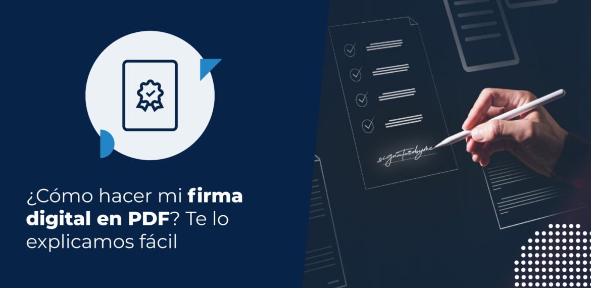 Persona firmando un documento digital con lápiz óptico sobre una pantalla, concepto de firma digital y documentos electrónicos en PDF.