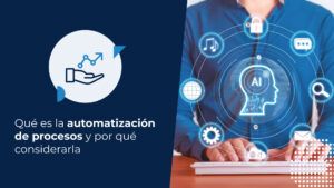 Representación visual de la automatización de procesos con inteligencia artificial en el entorno empresarial