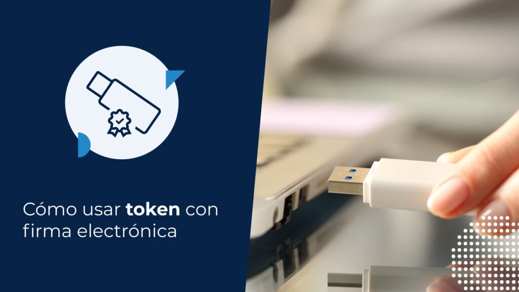 Ilustración de una firma electrónica siendo aplicada a un documento. Representa la idea de cómo usar token con una firma electrónica.