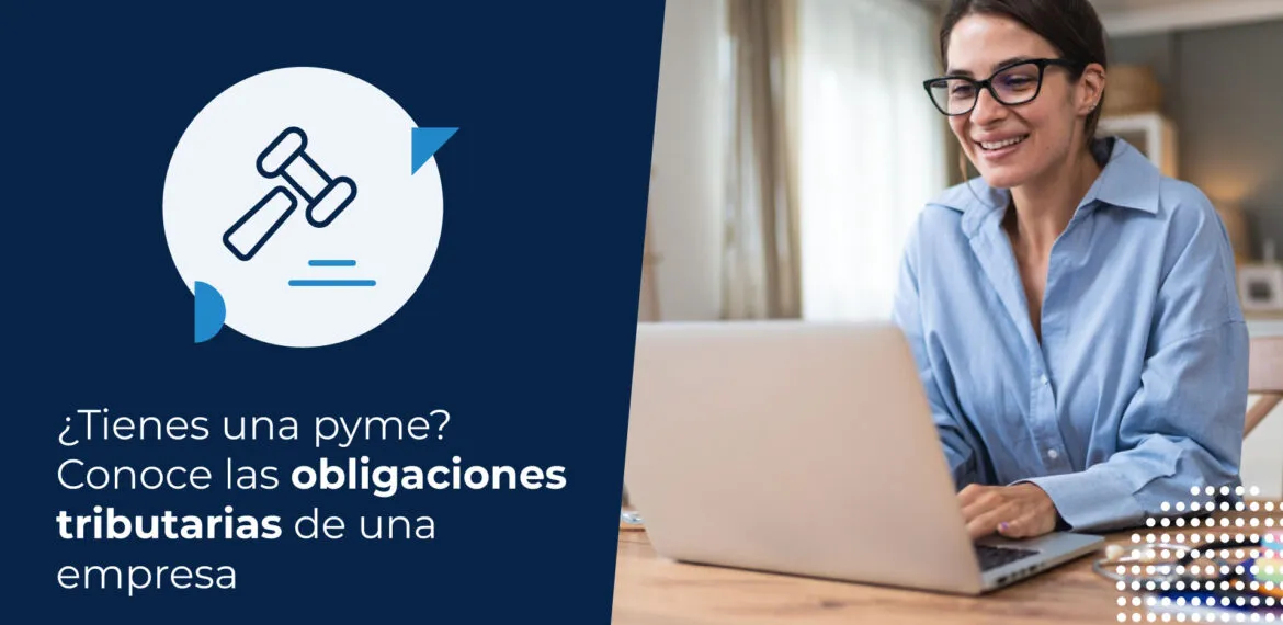 Mujer dueña de una pyme buscando cuáles son las obligaciones tributarias de una empresa