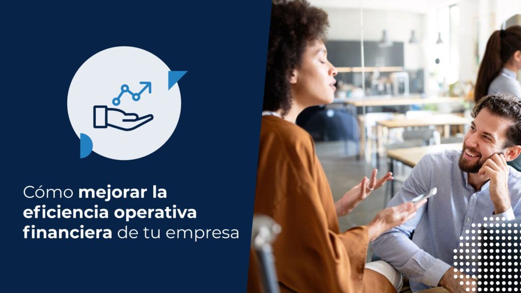 Dos personas en un contexto de trabajo hablando sobre cómo mejorar la eficiencia operativa de la empresa.