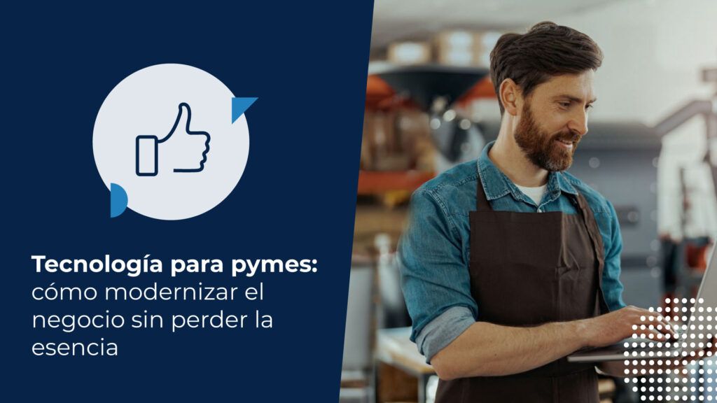 Hombre dueño de una cafetería está buscando cómo la tecnología para pymes beneficia a los negocios.