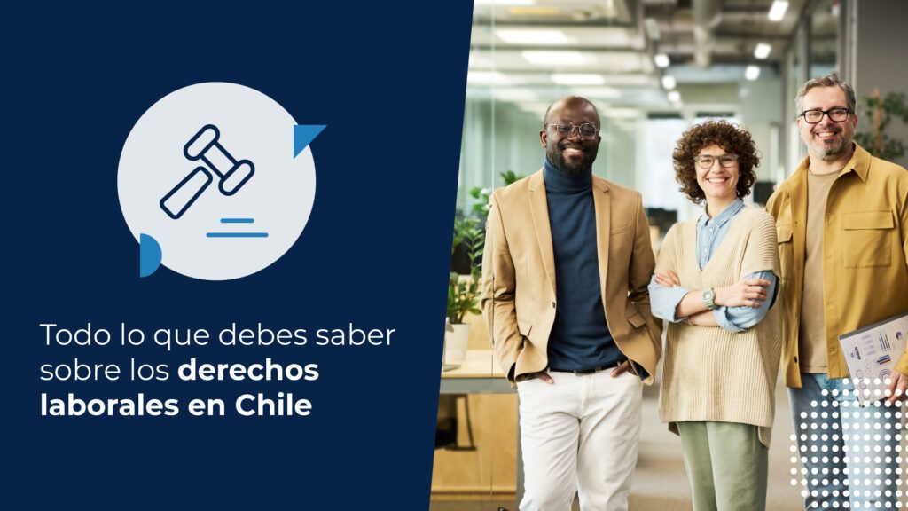 Personas trabajando en oficina que representan los derechos laborales en Chile.